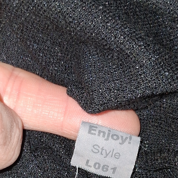 EUC Adorable Michael Stars Black W Gray Lace Front One Size Tank Top!! - Picture 4 of 6